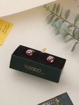 Red Captain America Cufflinks - TOSSIDO