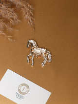Red Carousel Horse Brooch - TOSSIDO