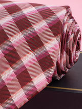 Red Check Broad Necktie - TOSSIDO