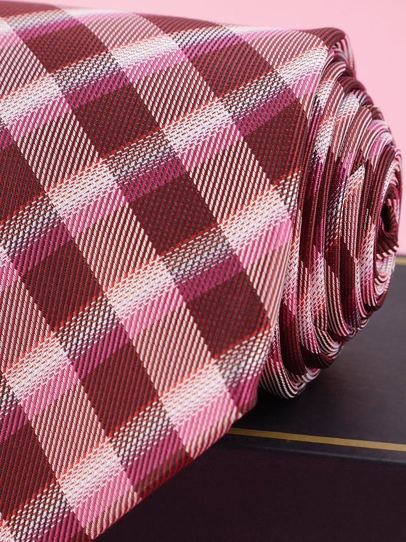 Red Check Broad Necktie - TOSSIDO