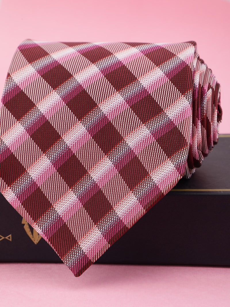 Red Check Broad Necktie - TOSSIDO