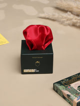 Red Checks Jacquard Pocket Square - TOSSIDO