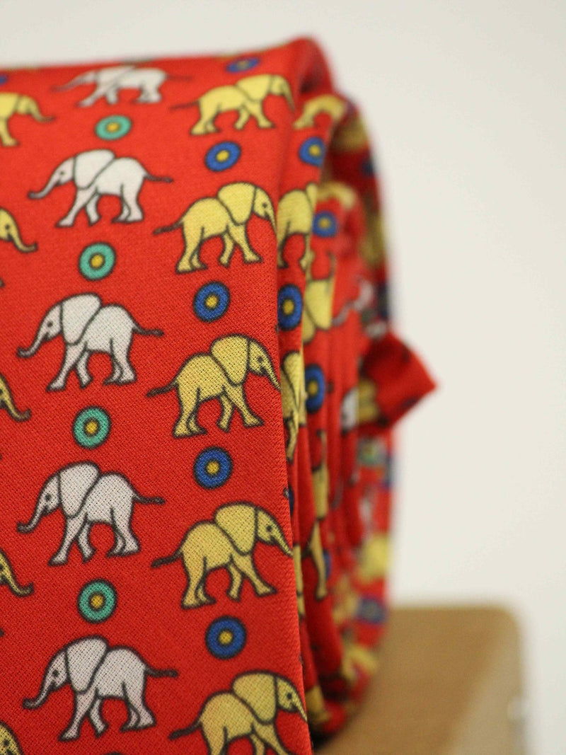 Red Elephant Necktie - TOSSIDO