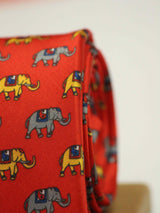 Red Elephant Necktie - TOSSIDO