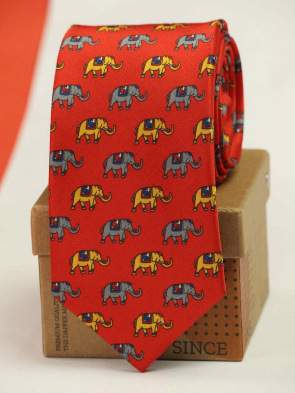 Red Elephant Necktie - TOSSIDO