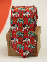 Red Elephant Necktie - TOSSIDO