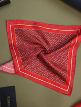 Red Elephant Silk Pocket Square - TOSSIDO