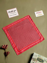 Red Elephant Silk Pocket Square - TOSSIDO