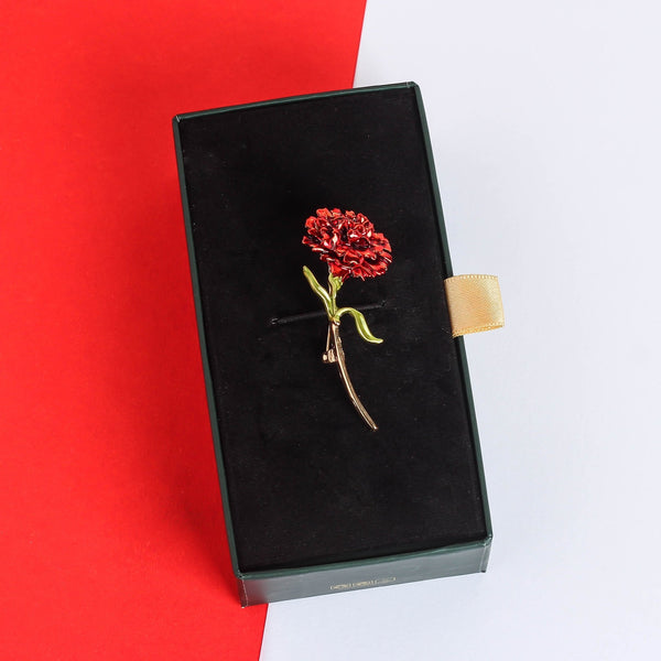 Red Flower Brooch - TOSSIDO