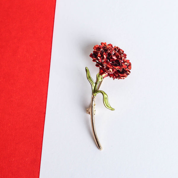 Red Flower Brooch - TOSSIDO