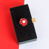 Red Flower Brooch - TOSSIDO