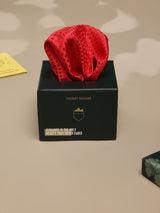 Red Geometric Jacquard Pocket Square - TOSSIDO
