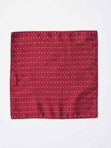 Red Geometric Reversible Stole & Pocket Square Set - TOSSIDO