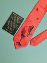 Red Hand - Painted Woven Necktie - TOSSIDO