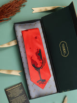 Red Hand - Painted Woven Necktie - TOSSIDO