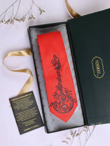 Red Hand - Painted Woven Necktie - Guitar - TOSSIDO