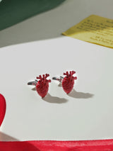 Red Heart Cufflinks - TOSSIDO