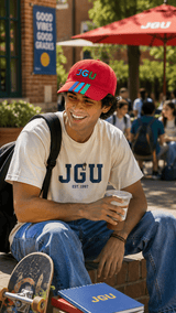 Red JGU Varsity Cap - TOSSIDO