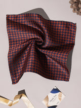 Red & Navy Houndstooth Performance Silk™ Pocket Square
