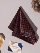 Red & Navy Houndstooth Performance Silk™ Pocket Square