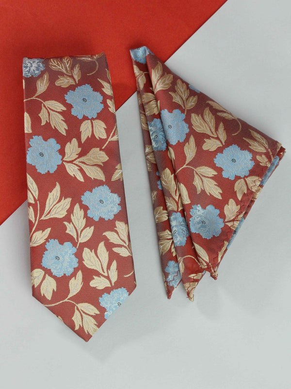 Red Necktie & Pocket Square Giftset - TOSSIDO