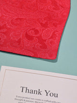 Red Paisley Floral Woven Cravat & Pocket Square Set - TOSSIDO
