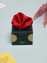 Red Paisley Jacquard Pocket Square - TOSSIDO