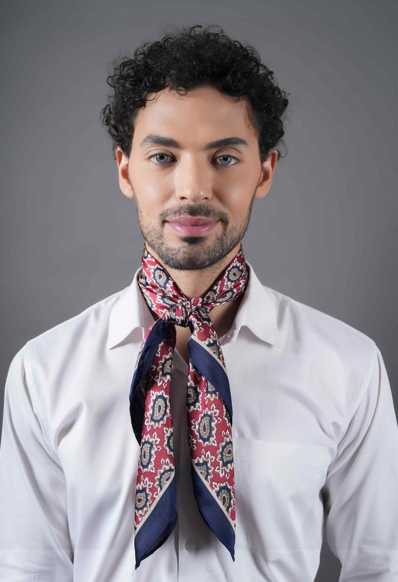 Red Paisley Neckerchief - TOSSIDO