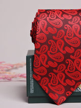 Red Paisley Necktie - TOSSIDO