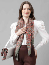 Red Paisley Scarf & Scarf Bag Set - TOSSIDO
