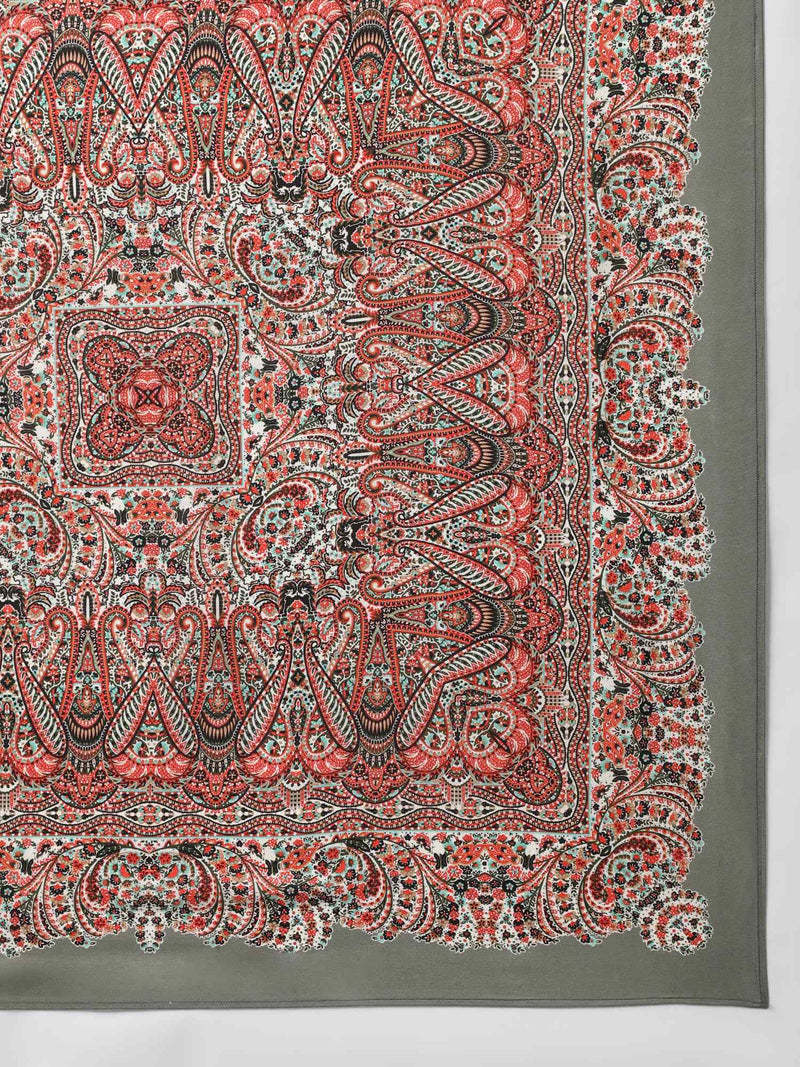 Red Paisley Scarf & Scarf Bag Set - TOSSIDO