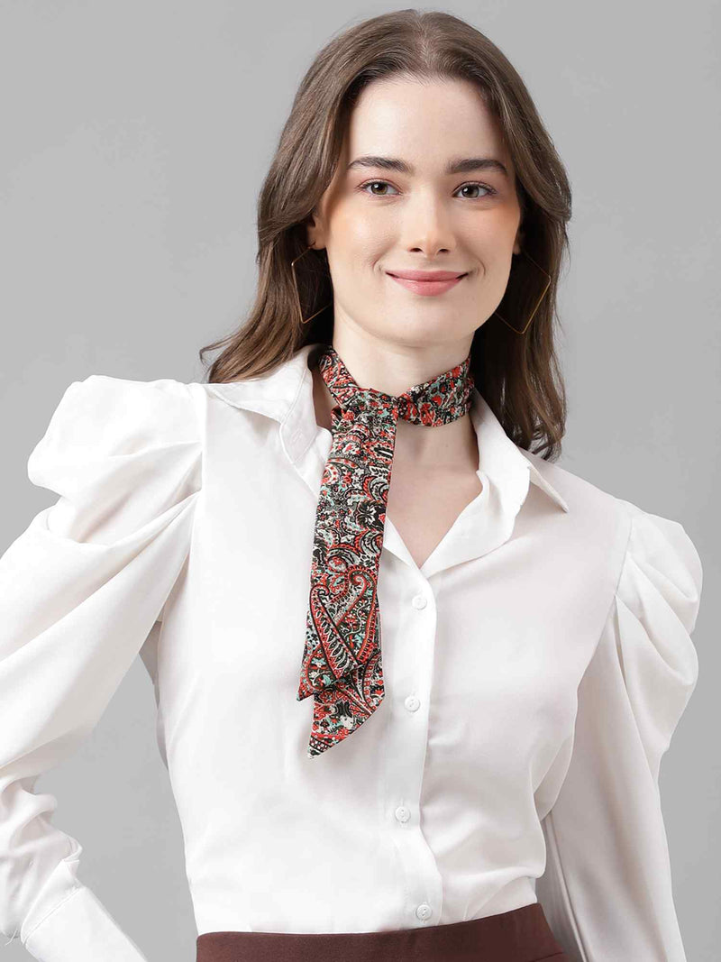 Red Paisley Scarf & Scarf Bag Set - TOSSIDO