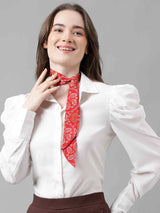 Red Paisley Scarf & Scarf Bag Set - TOSSIDO