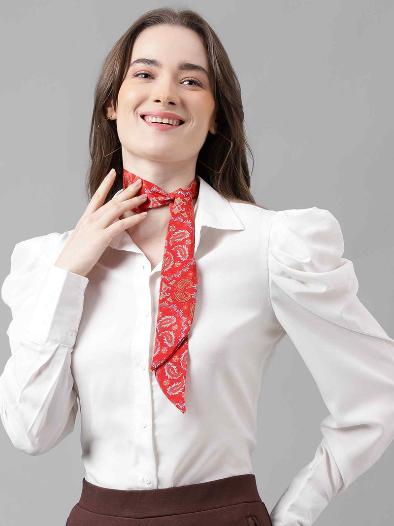 Red Paisley Scarf & Scarf Bag Set - TOSSIDO
