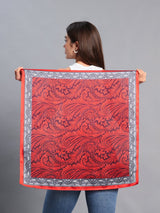 Red Paisley Short Scarf - TOSSIDO