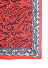 Red Paisley Short Scarf - TOSSIDO