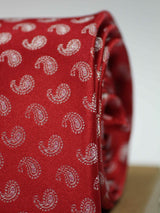 Red Paisley Silk Necktie - TOSSIDO