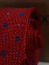 Red Polka Skinny Necktie - TOSSIDO
