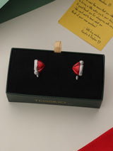Red Santa's Cap Cufflinks - TOSSIDO