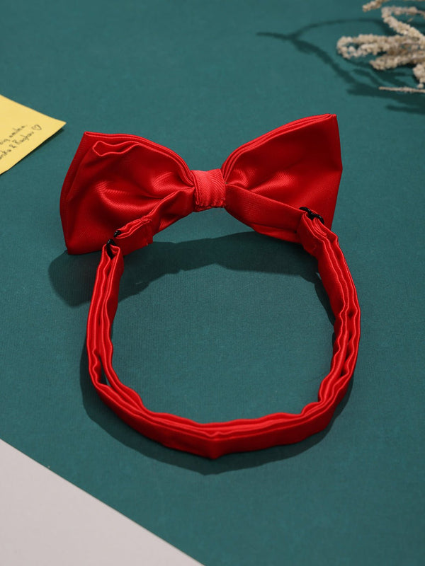 Red Satin Poly Bow Tie - TOSSIDO