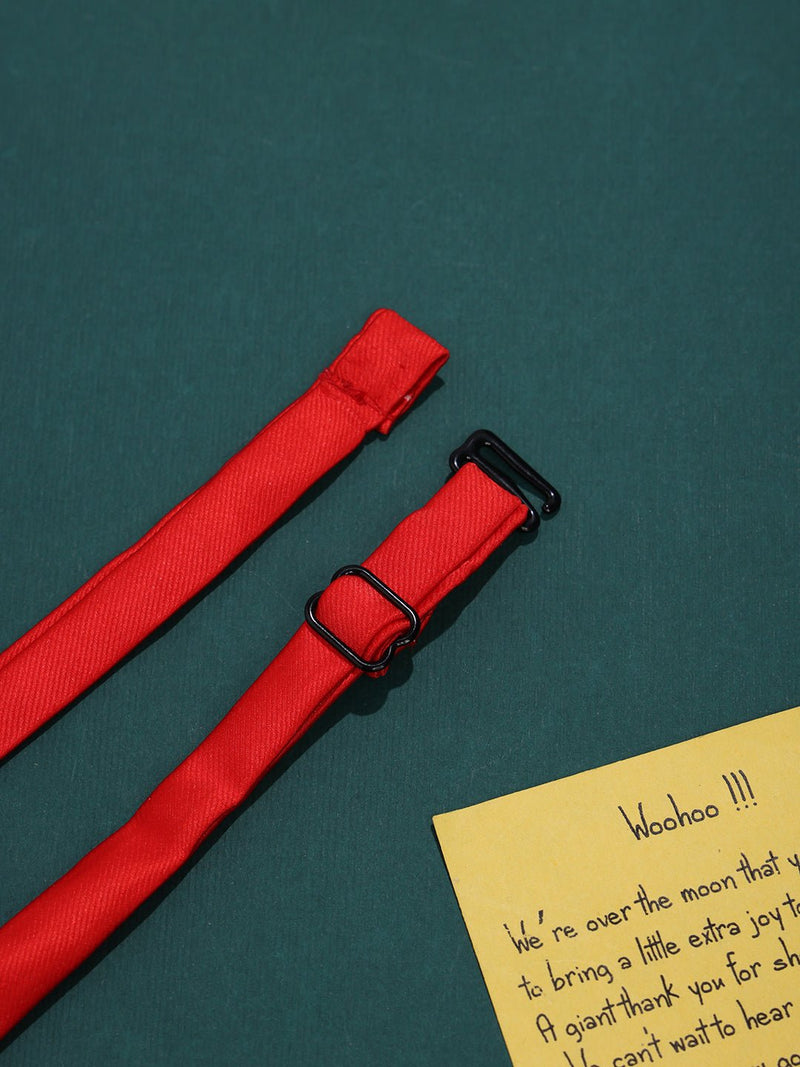Red Satin Poly Bow Tie - TOSSIDO