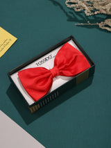 Red Satin Poly Bow Tie - TOSSIDO
