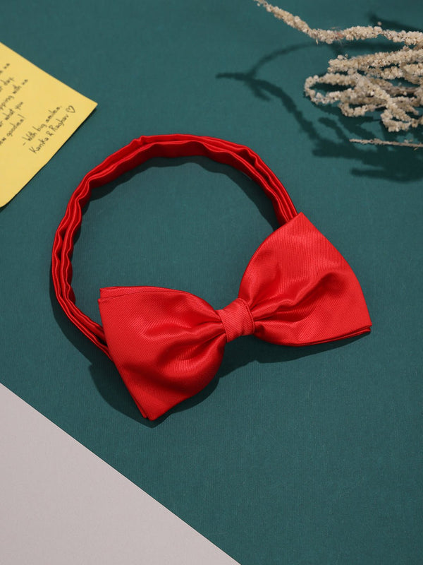 Red Satin Poly Bow Tie - TOSSIDO