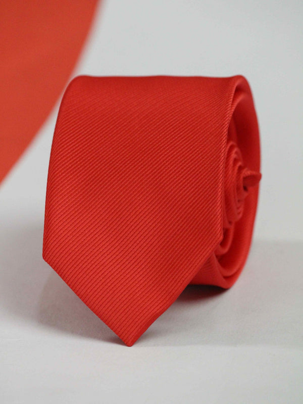Red Skinny Necktie - TOSSIDO