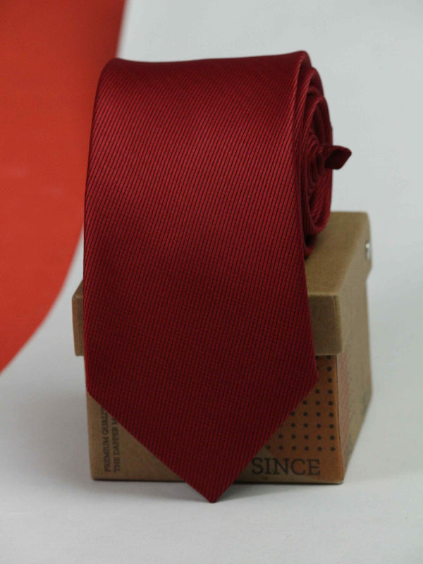 Red Solid Necktie - TOSSIDO