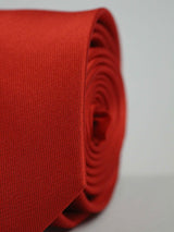 Red Solid Skinny Necktie - TOSSIDO