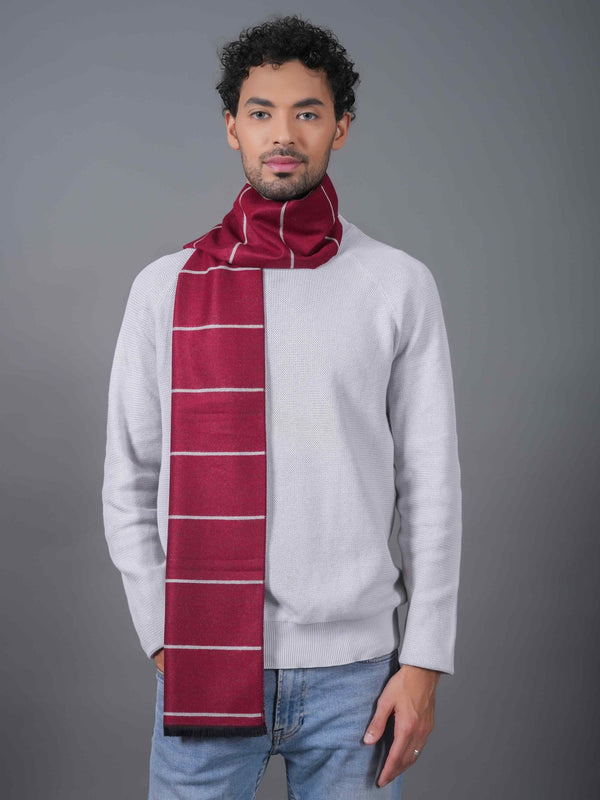 Red Stripe Muffler - TOSSIDO