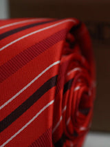 Red Stripe Skinny Necktie - TOSSIDO