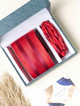 Red Stripes Necktie Gift - set - TOSSIDO