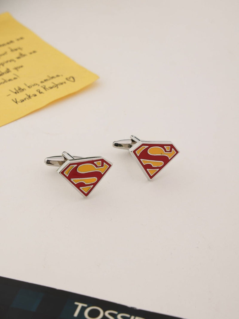 Red Superman Cufflinks - TOSSIDO